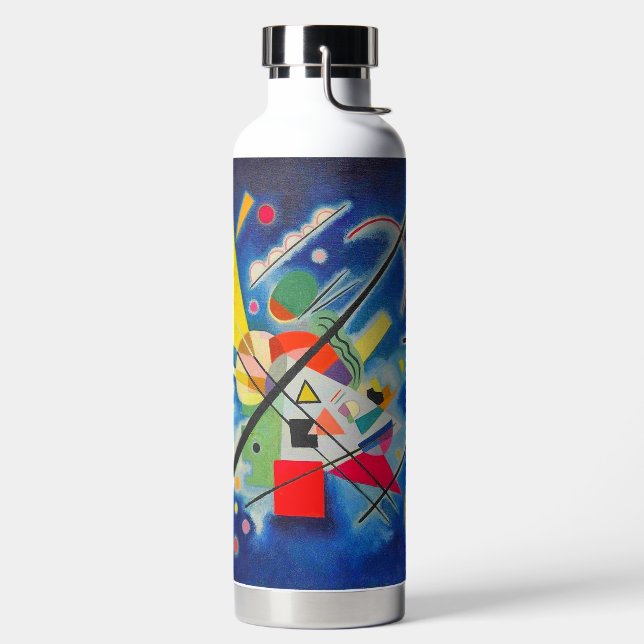 Kandinsky Blue Painting Water Bottle (Left)