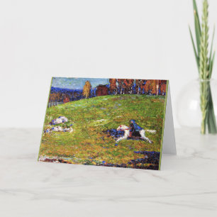 Kandinsky - Blue Rider, landscape painting Card
