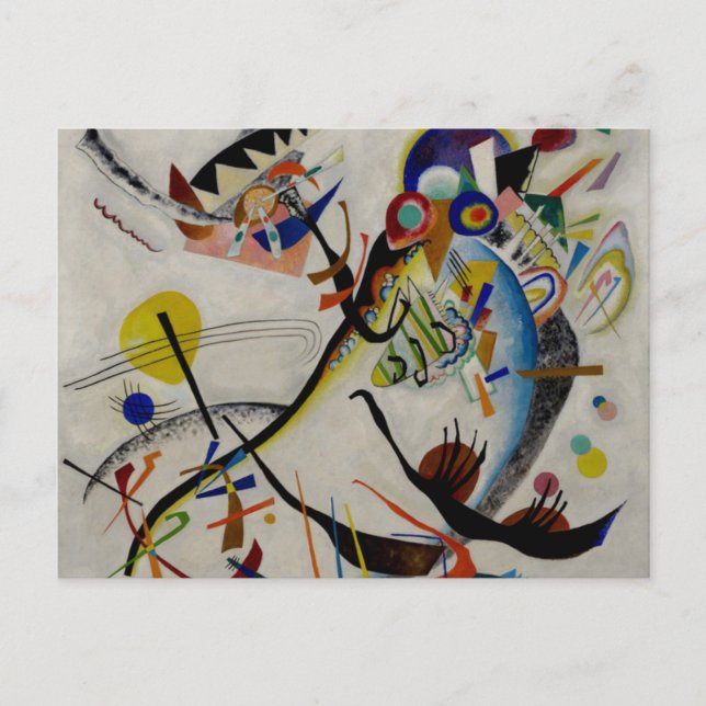 Kandinsky Blue Segment Abstract Art Postcard (Front)