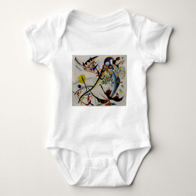 Kandinsky Blue Segment Baby Bodysuit (Front)