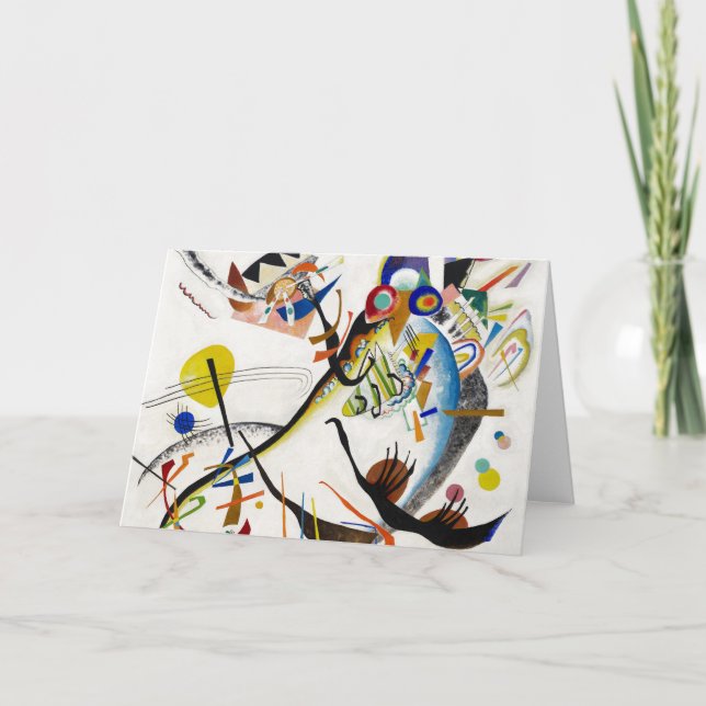 Kandinsky Blue Segment Greeting Card (Front)