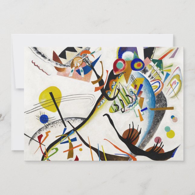 Kandinsky Blue Segment Invitations (Front)