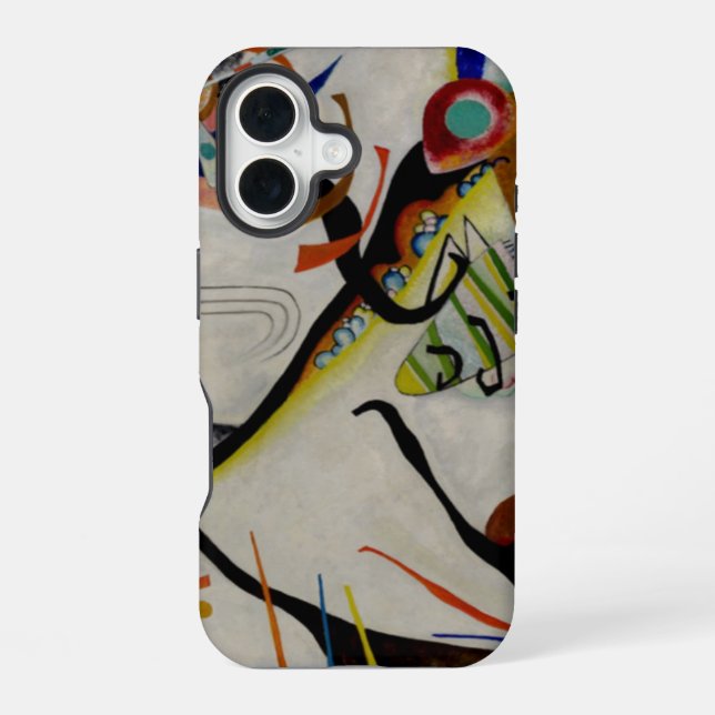 Kandinsky Blue Segment iPhone 16 Case (Back)