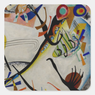 Kandinsky Blue Segment Square Sticker