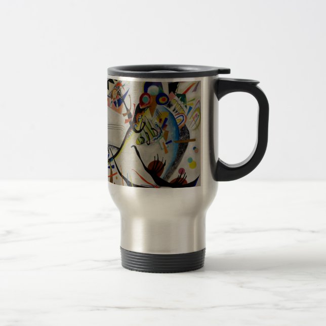 Kandinsky Blue Segment Travel Mug (Right)