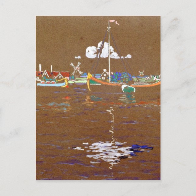 Kandinsky - Boats, Postcard (Front)