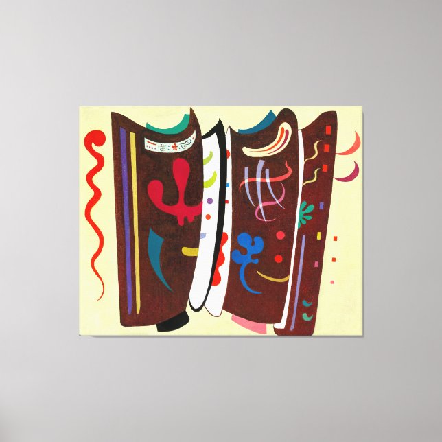 KANDINSKY - BROWN WITH SUPPLEMENT - 1935 - CANVAS PRINT (Front)
