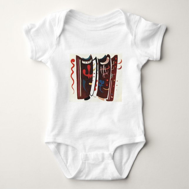Kandinsky Brown with Supplement Abstract Baby Bodysuit (Front)