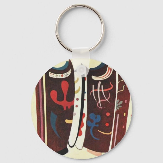 Kandinsky Brown with Supplement Abstract Key Ring (Front)