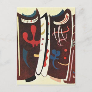 Kandinsky Brown with Supplement Abstract Postcard