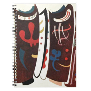 Kandinsky Brown with Supplement Abstract Spiral Notebook