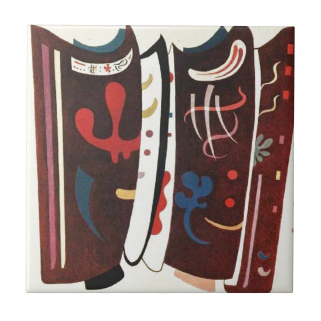 Kandinsky Brown with Supplement Abstract Tile (Front)