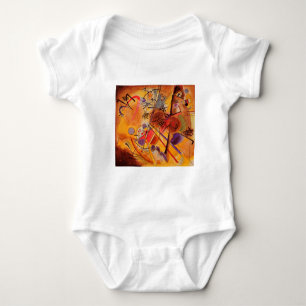 Kandinsky Brown Yellow Red Blue Baby Bodysuit