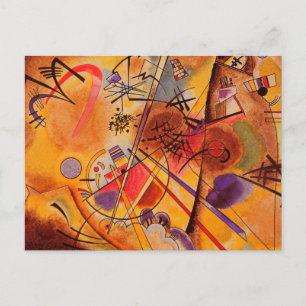 Kandinsky Brown Yellow Red Blue Postcard