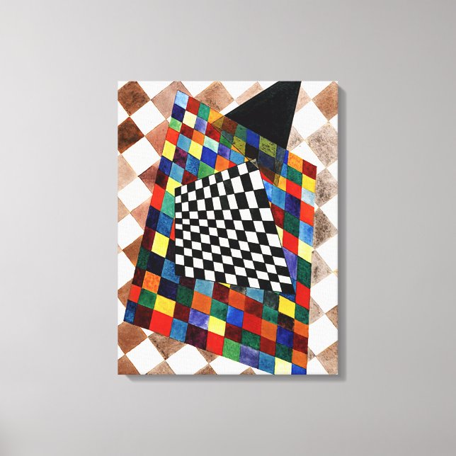 Kandinsky - Checked, colourful painting, Canvas Print (Front)