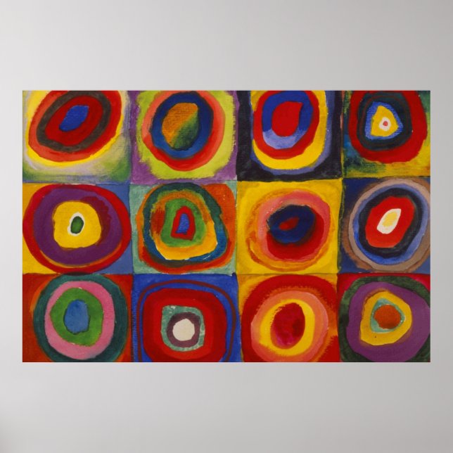 Kandinsky Colour Study of Shapes & Circles Poster (Front)