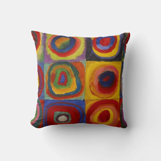 Kandinsky Colour Study of Squares & Circles Cushion (Front)