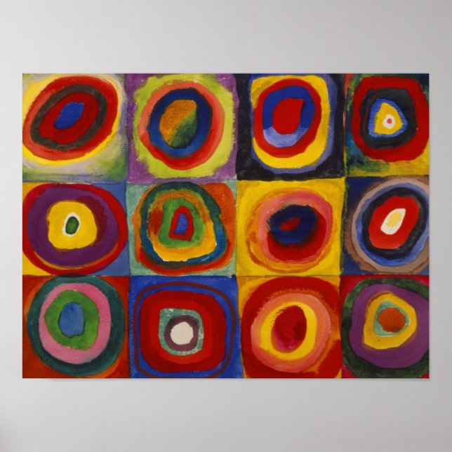 Kandinsky Colour Study of Squares Circles Poster (Front)