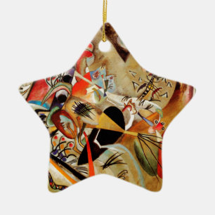 Kandinsky Composition Abstract Ceramic Tree Decoration