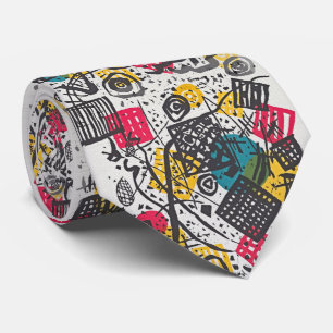 Kandinsky Composition – Abstract Mastery Tie