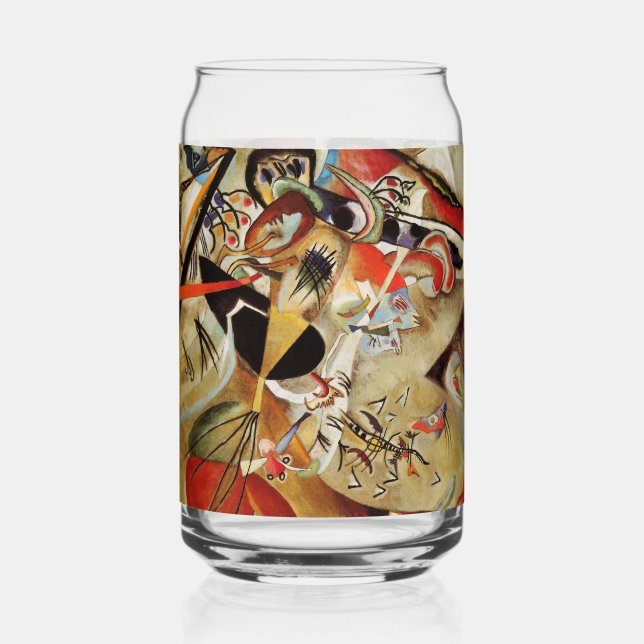 Kandinsky Composition Abstract Painting Can Glass (Front)