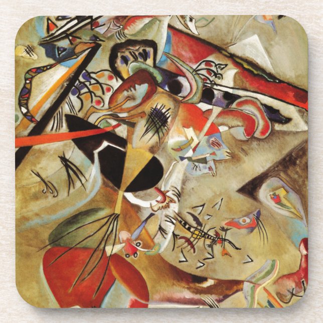 Kandinsky Composition Abstract Painting Coaster (Front)