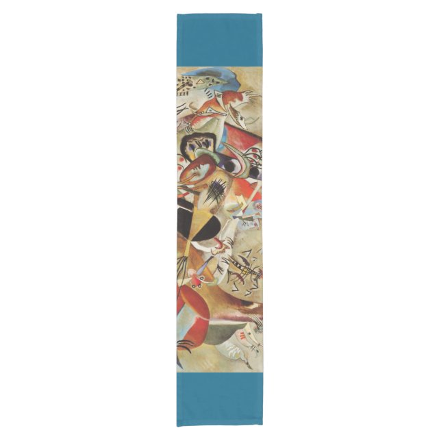 Kandinsky Composition Abstract Painting Short Table Runner (Front)