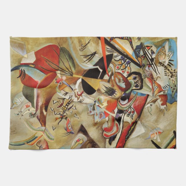 Kandinsky Composition Abstract Painting Tea Towel (Horizontal)