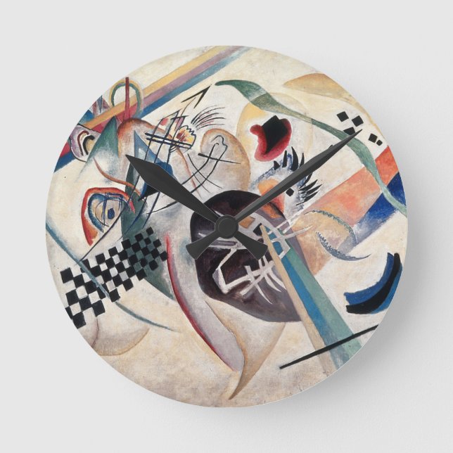 Kandinsky Composition Abstract Round Clock (Front)