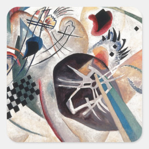 Kandinsky Composition Abstract Square Sticker