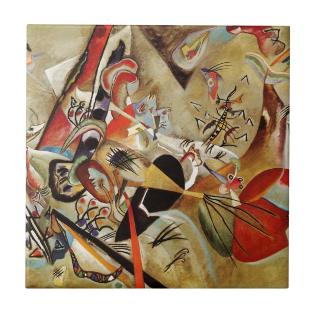 Kandinsky Composition Abstract Tile (Front)