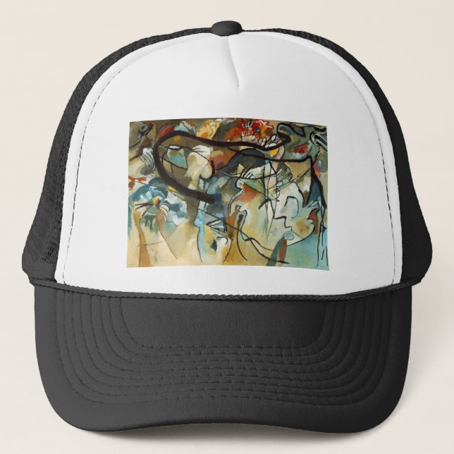 Kandinsky Composition V Abstract Painting Trucker Hat (Front)