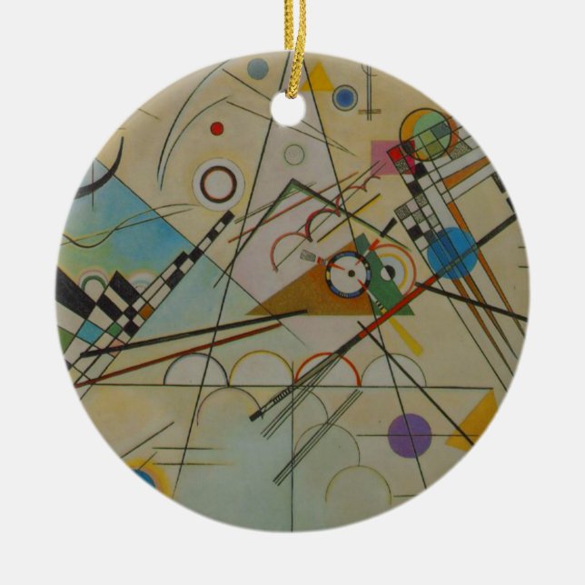 Kandinsky Composition VIII Ceramic Tree Decoration (Front)