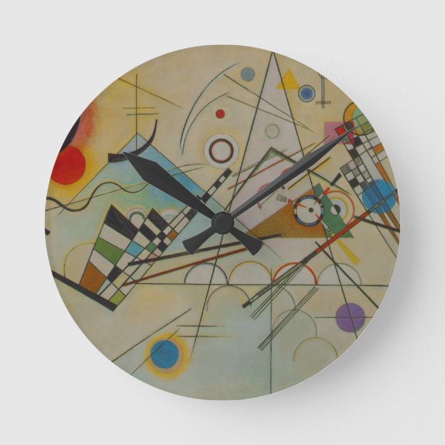 Kandinsky Composition VIII Round Clock (Front)