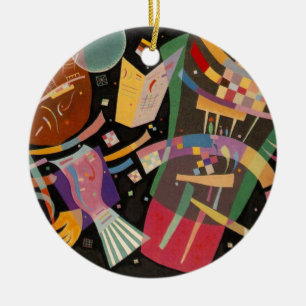 Kandinsky Composition X Abstract Artwork Ceramic Tree Decoration