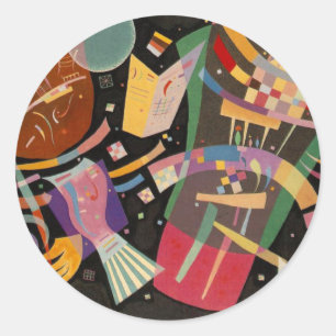Kandinsky Composition X Abstract Artwork Classic Round Sticker