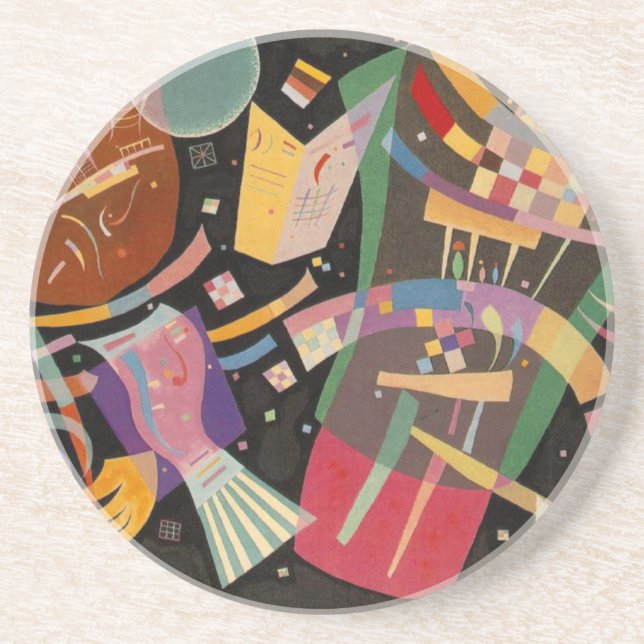 Kandinsky Composition X Abstract Artwork Coaster (Front)