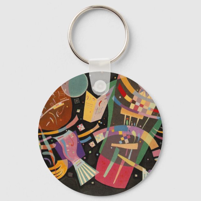 Kandinsky Composition X Abstract Artwork Key Ring (Front)