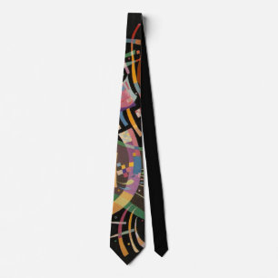 Kandinsky Composition X Abstract Artwork Tie