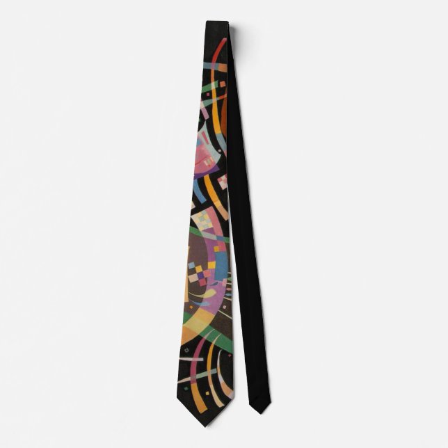 Kandinsky Composition X Abstract Artwork Tie (Front)