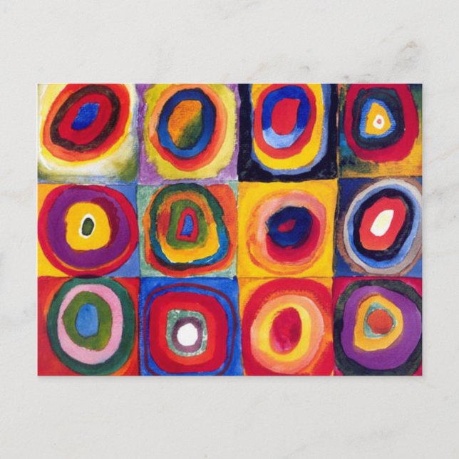 Kandinsky Concentric Circles Postcard (Front)