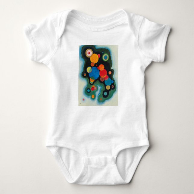 Kandinsky Deepened Impulse Abstract Oil on Canvas Baby Bodysuit (Front)