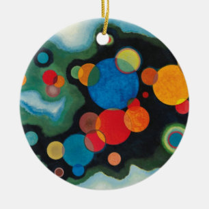 Kandinsky Deepened Impulse Abstract Oil on Canvas Ceramic Tree Decoration