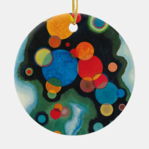 Kandinsky Deepened Impulse Abstract Oil on Canvas Ceramic Tree Decoration