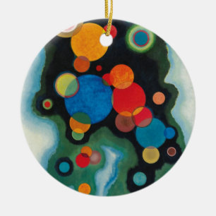 Kandinsky Deepened Impulse Abstract Oil on Canvas Ceramic Tree Decoration