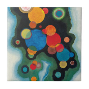 Kandinsky Deepened Impulse Abstract Oil on Canvas Tile