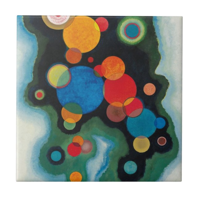Kandinsky Deepened Impulse Abstract Oil on Canvas Tile (Front)