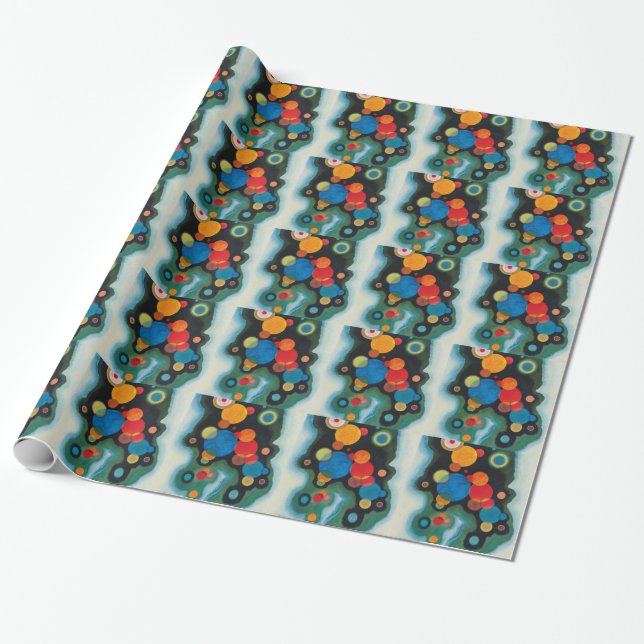 Kandinsky Deepened Impulse Abstract Oil on Canvas Wrapping Paper (Unrolled)