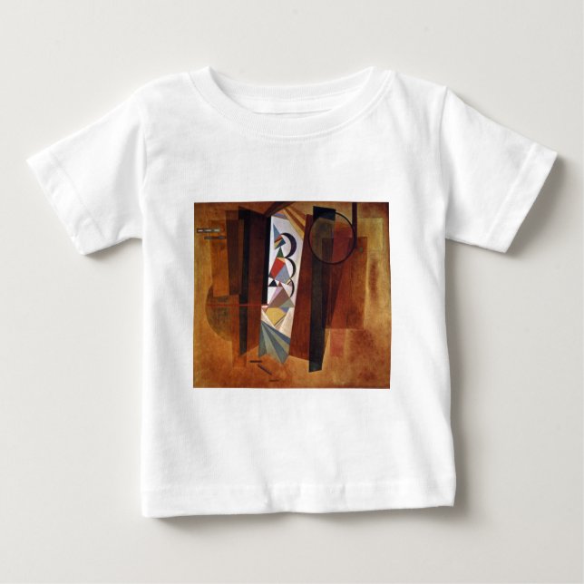 Kandinsky Development in Brown Abstract Painting Baby T-Shirt (Front)