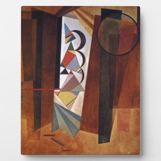 Kandinsky Development in Brown Abstract Painting Plaque (Front)